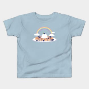 Blueberry Waffle and Rainbow Kids T-Shirt